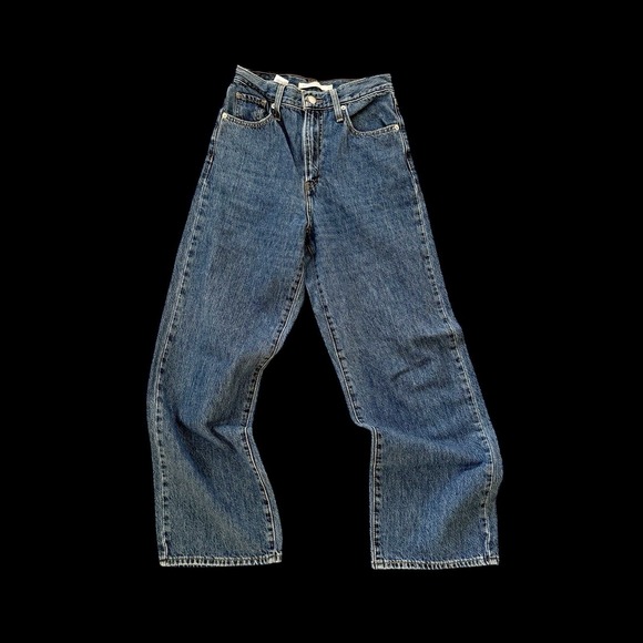 Levi's Denim - Levi's Jeans High Waisted Straight Leg Medium Denim Wash Blue Women's Sz 24.5x26